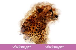 Desert Cheetah Watercolor Art & Illustrations