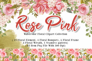 Rose Pink Watercolor Illustrations