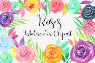 Roses Watercolor Bouquets Clip Art and Illustrations