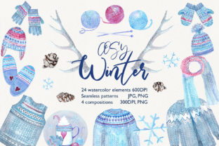 Watercolor Cosy Winter Illustrations