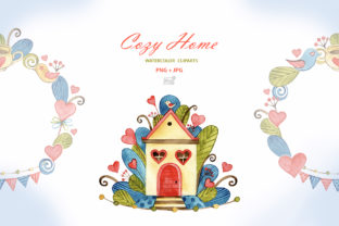 Watercolor Cute House Illustrations
