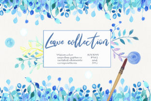 Watercolor Leaf Collection Clip Art and Illustrations