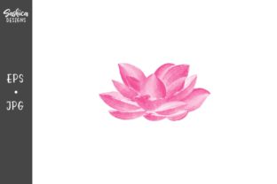 Watercolor Lotus Flower Vector for Illustrations