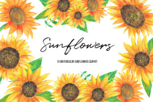 Watercolor Sunflowers Clipart